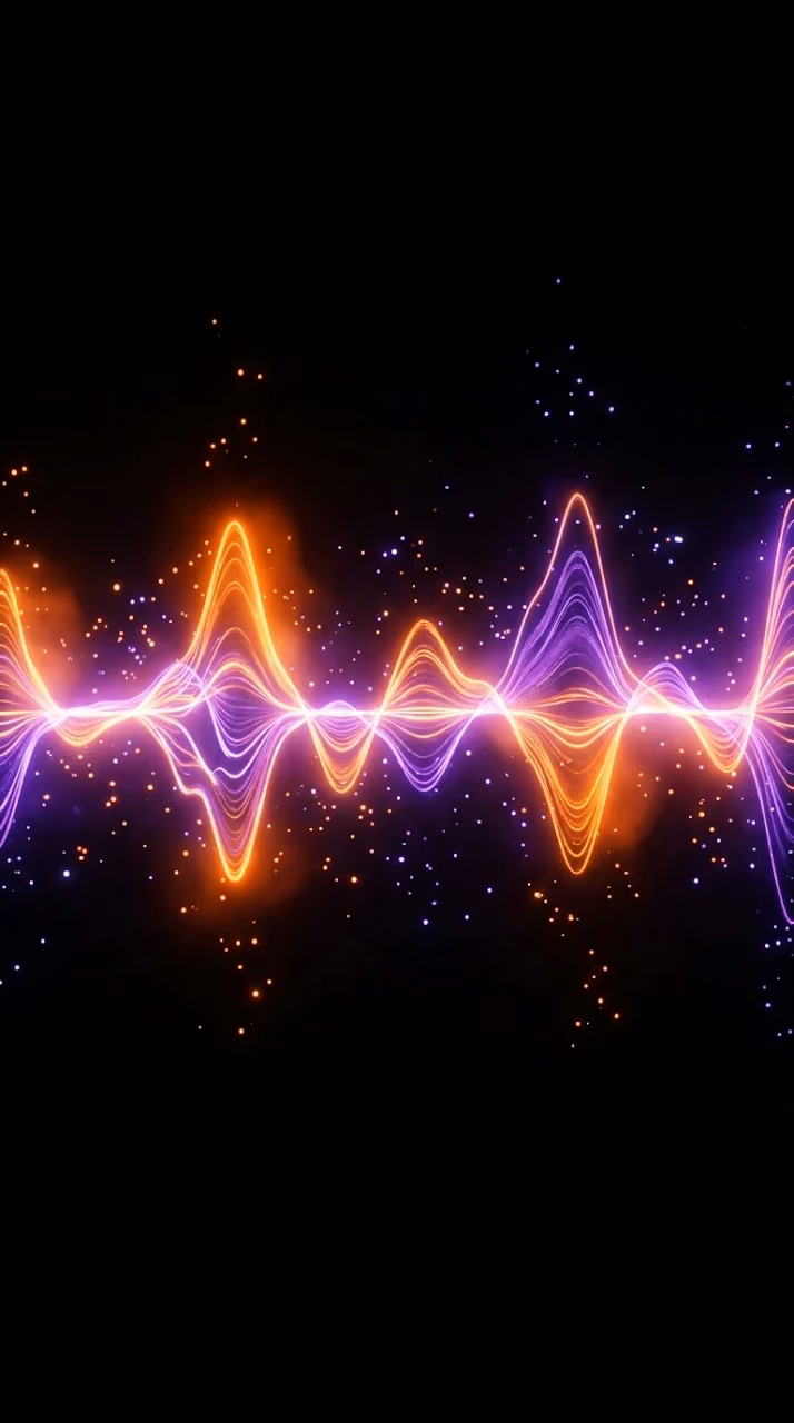 Download 3D Neon Audio Waveform with Particle Dispersion Wallpaper in Mobile HD 3D Neon Audio Waveform with Particle Dispersion - Free Mobile AMOLED Wallpaper Background