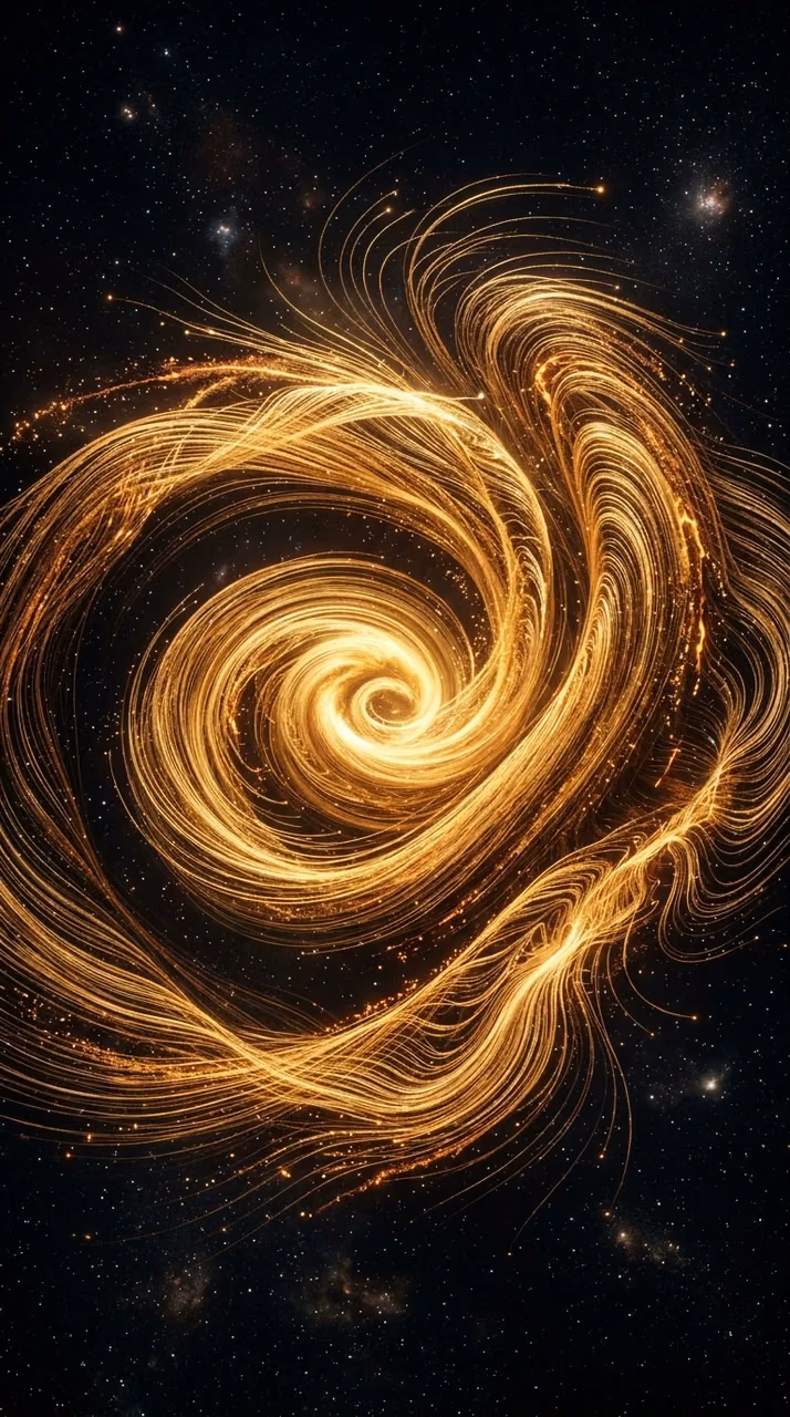 Download 3D Render of a Luminous Golden Swirling Cosmic Vortex Wallpaper in Mobile HD 3D Render of a Luminous Golden Swirling Cosmic Vortex - Free Mobile AMOLED Wallpaper Background