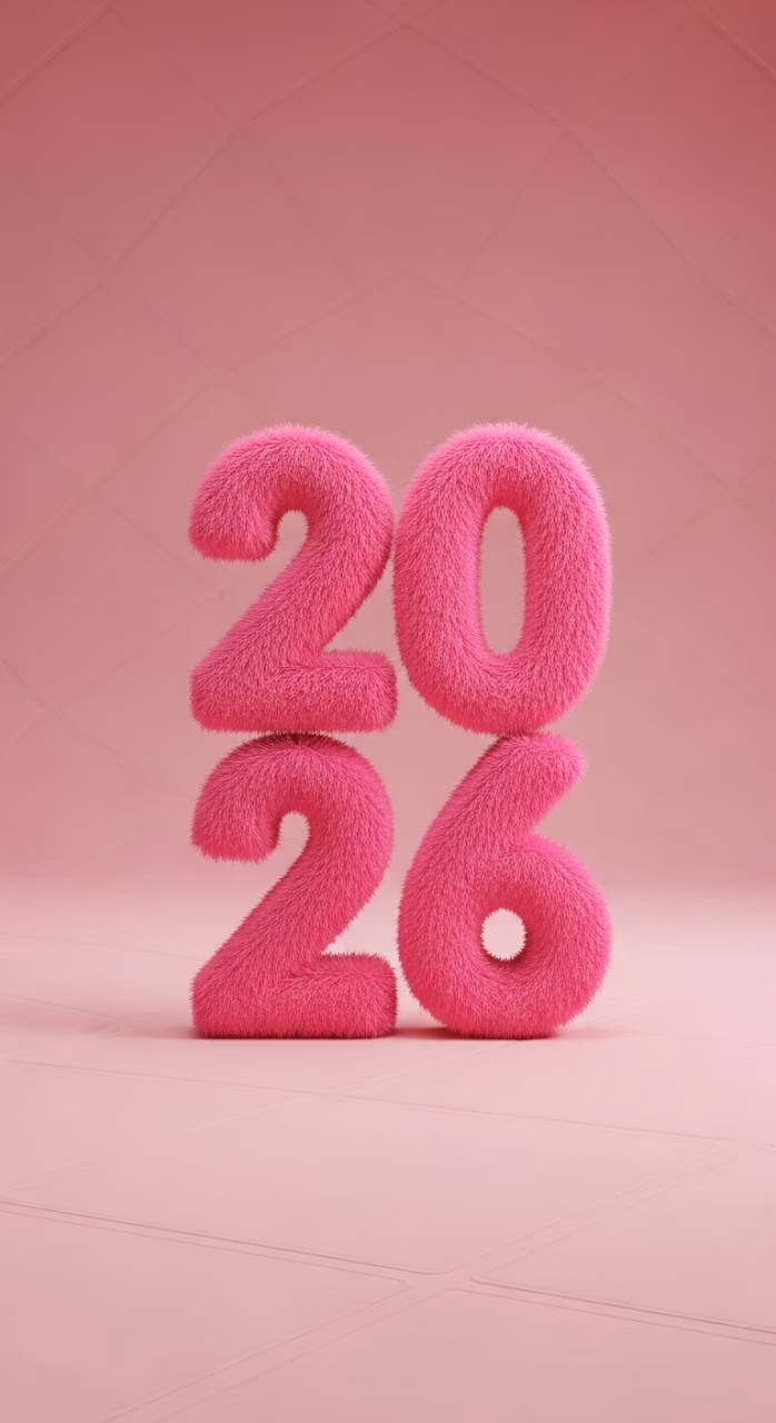 Download 3D Render of Pink Fuzzy Plush Numbers '2026' on a Textured Pink Background Wallpaper in Mobile HD 3D Render of Pink Fuzzy Plush Numbers '2026' on a Textured Pink Background - Free Mobile AMOLED Wallpaper Background
