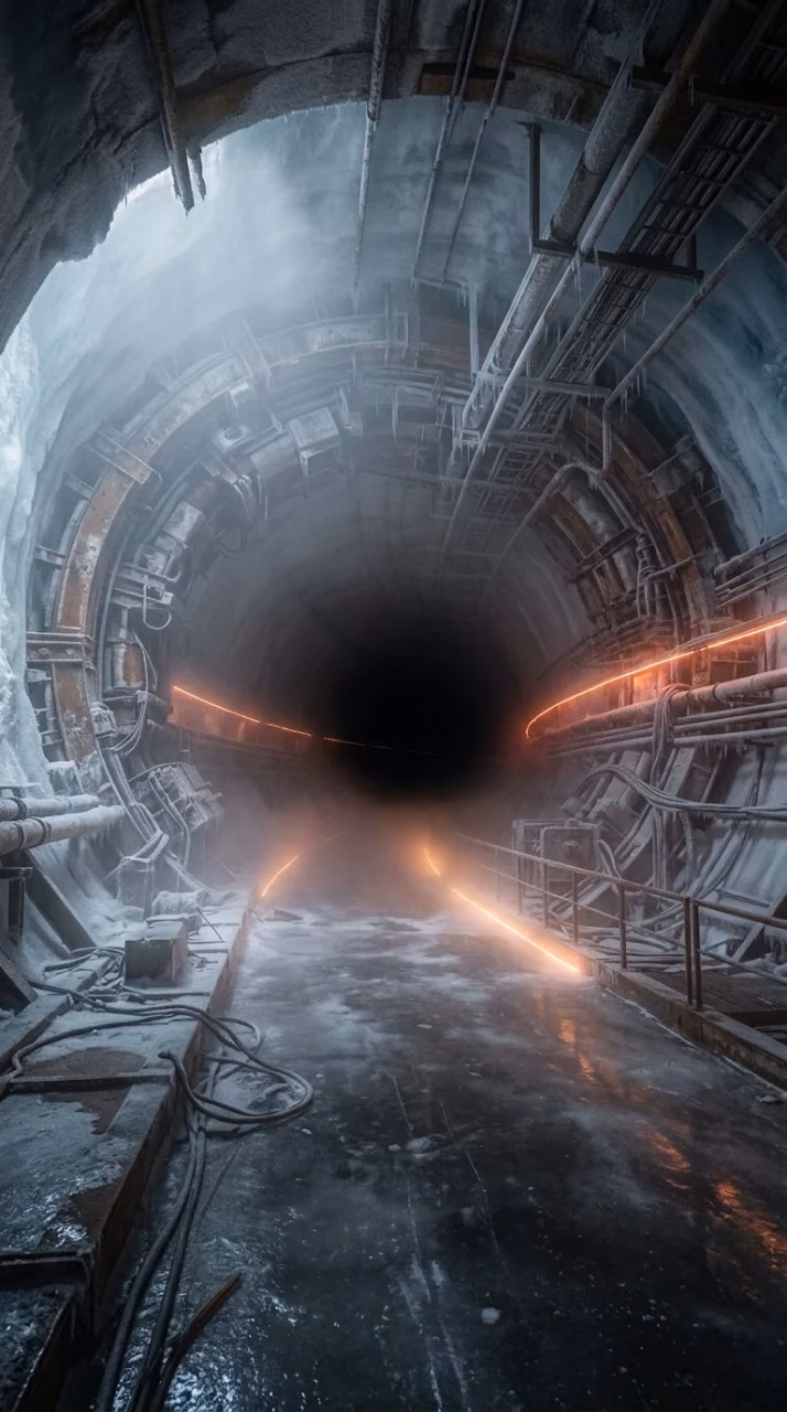 Abandoned Subterranean Particle Accelerator Arctic Ice Wallpaper - Free Mobile AMOLED Wallpaper Background