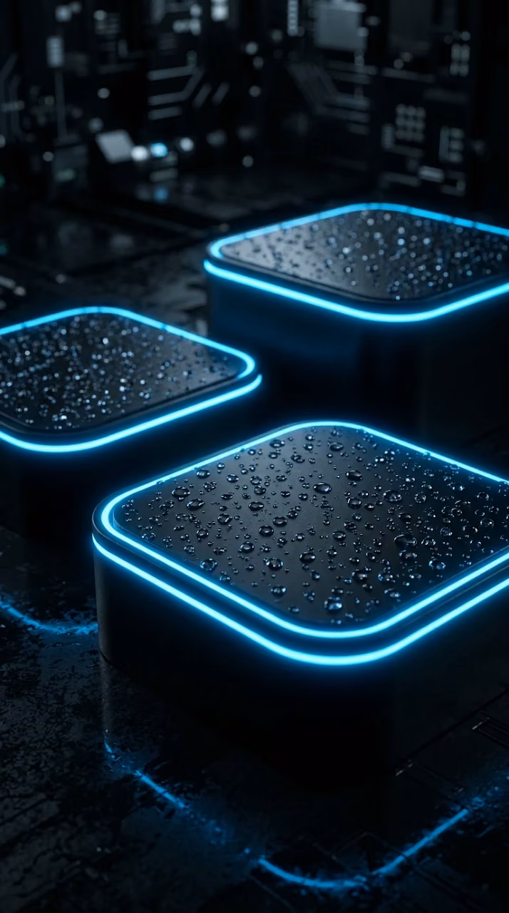 Download Abstract 3D Rounded Squares with Blue Neon Borders and Water Wallpaper in Mobile HD Abstract 3D Rounded Squares with Blue Neon Borders and Water - Free Mobile AMOLED Wallpaper Background