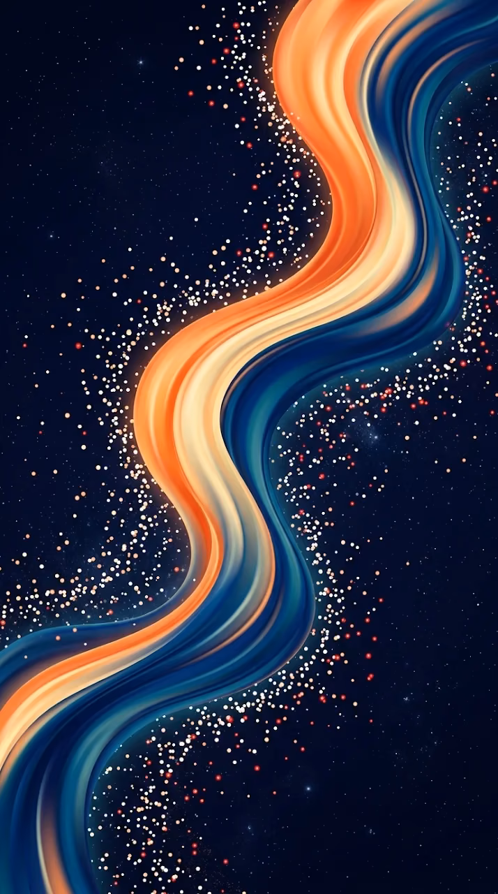 Download Abstract Art of Flowing Colorful Waves and Floating Particles Wallpaper in Mobile HD Abstract Art of Flowing Colorful Waves and Floating Particles - Free Mobile AMOLED Wallpaper Background