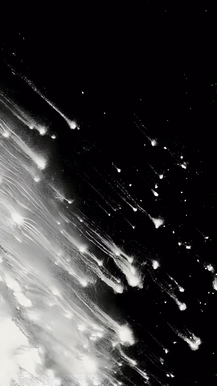 Abstract Black White Meteor Streaks Cosmic Ink Art - Free Mobile AMOLED Wallpaper Background