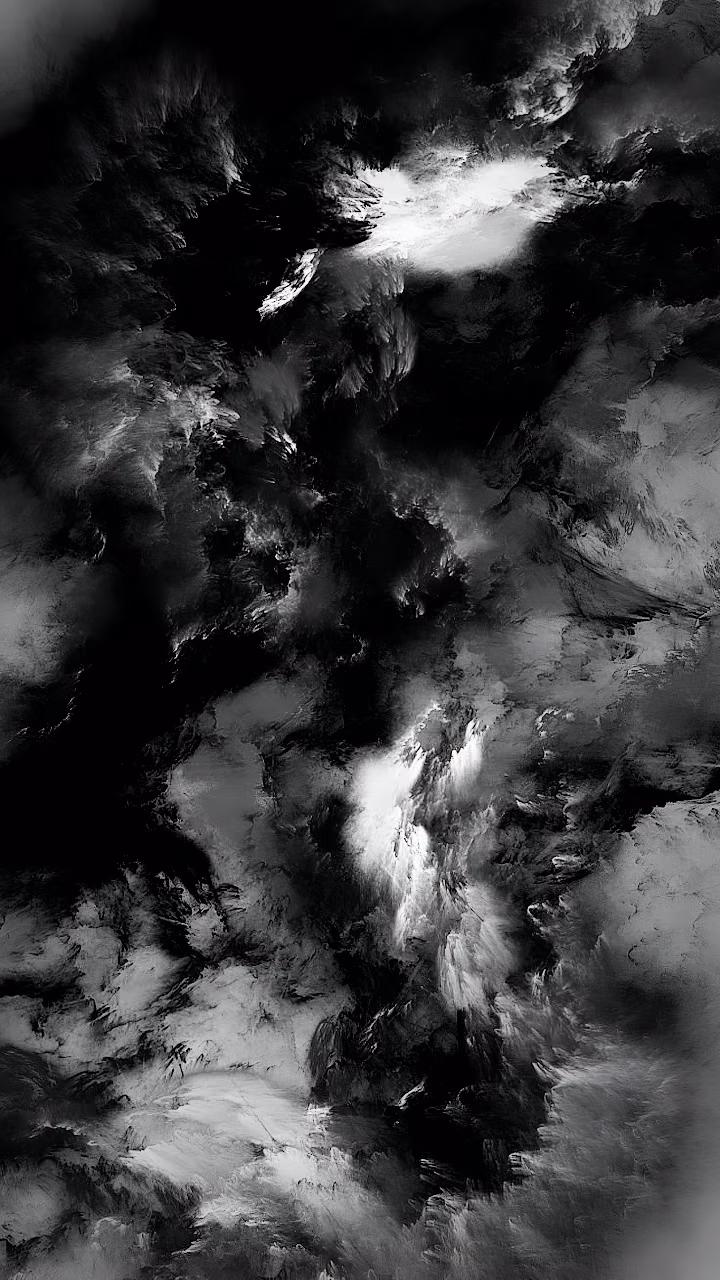 Abstract Black White Turbulence Smoke Texture Art - Free Mobile AMOLED Wallpaper Background