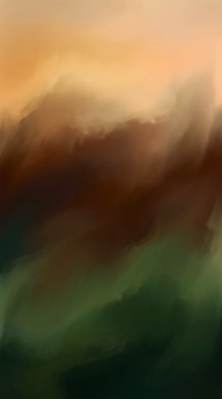 Abstract Expressionist Artwork with Earthy Brown, Ochre, and Green - Free Mobile AMOLED Wallpaper Background