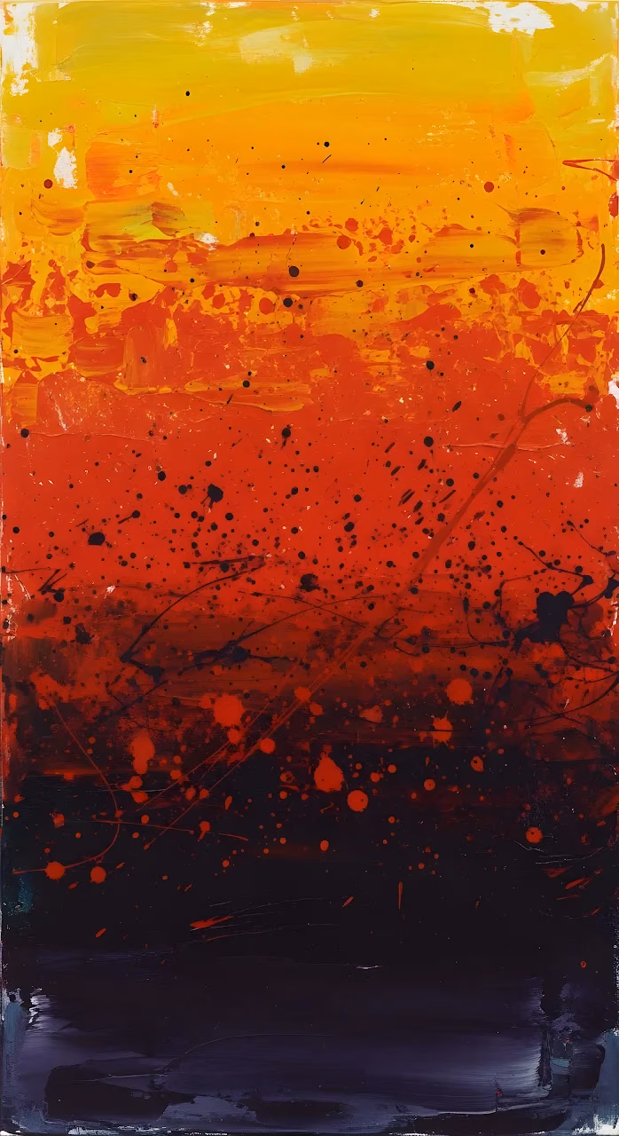 Download Abstract Expressionist Sunset Splatter Painting Art Wallpaper in Mobile HD Abstract Expressionist Sunset Splatter Painting Art - Free Mobile AMOLED Wallpaper Background