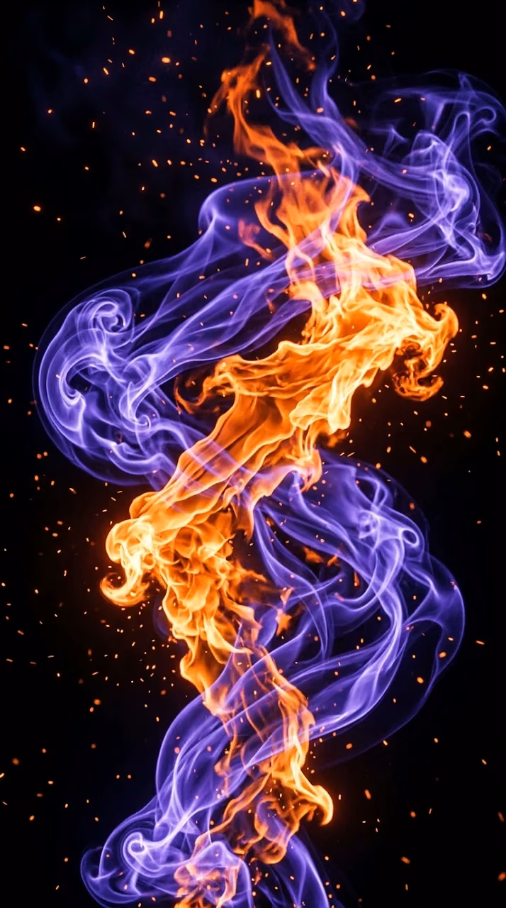 Download Abstract Fire and Smoke Render with Purple and Orange Flame Textures Wallpaper in Mobile HD Abstract Fire and Smoke Render with Purple and Orange Flame Textures - Free Mobile AMOLED Wallpaper Background