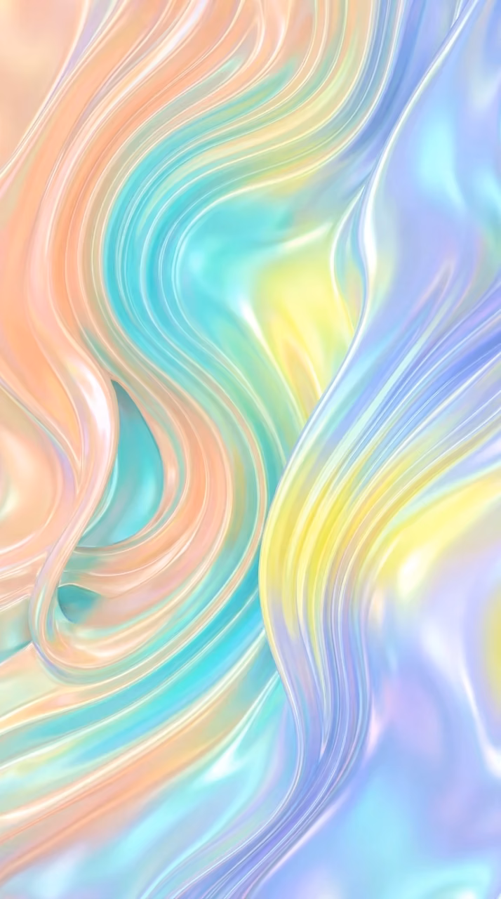 Abstract Holographic Flow with Liquid Metal Texture - Free Mobile AMOLED Wallpaper Background