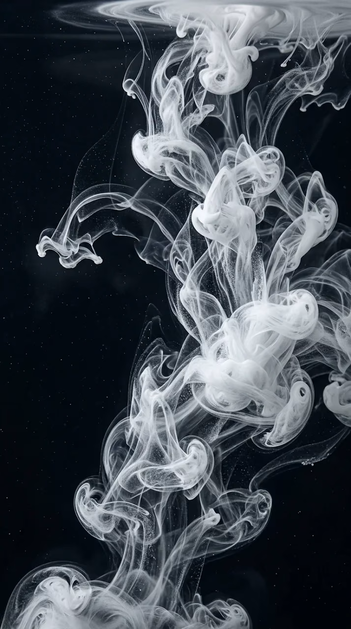 Abstract Ink in Water Swirls with Smoke Texture - Free Mobile AMOLED Wallpaper Background