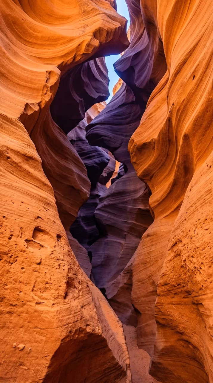 Download Abstract Interior of a Slot Canyon with Wavy Sandstone Walls Wallpaper in Mobile HD Abstract Interior of a Slot Canyon with Wavy Sandstone Walls - Free Mobile AMOLED Wallpaper Background