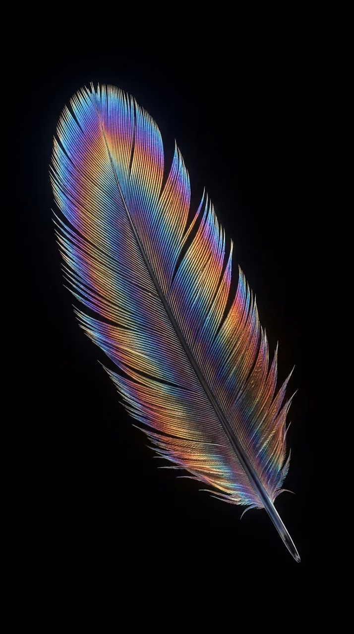 Download Abstract Iridescent Feather 3D Render with Micro Detail Wallpaper in Mobile HD Abstract Iridescent Feather 3D Render with Micro Detail - Free Mobile AMOLED Wallpaper Background