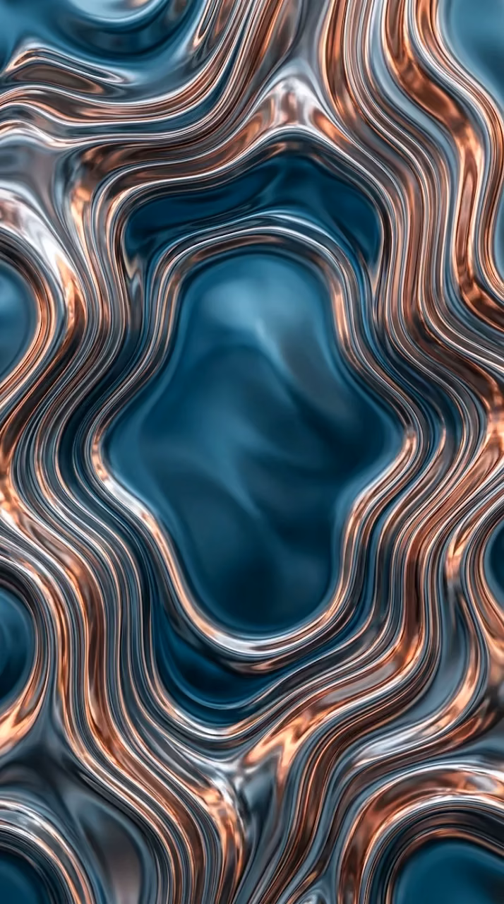 Download Abstract Liquid Metallic Teal and Rose Gold Fluid Surface Wallpaper Wallpaper in Mobile HD Abstract Liquid Metallic Teal and Rose Gold Fluid Surface Wallpaper - Free Mobile AMOLED Wallpaper Background