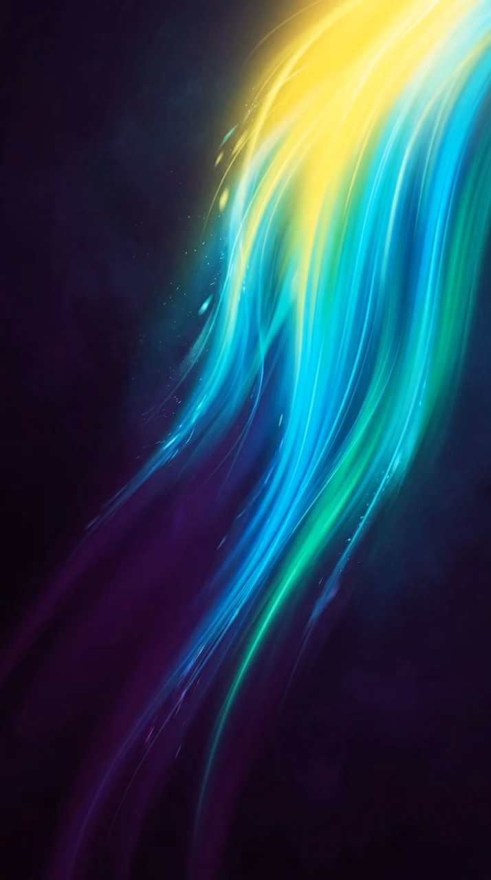 Abstract Luminous Gradient Cascade from Dark Aubergine to Yellow - Free Mobile AMOLED Wallpaper Background