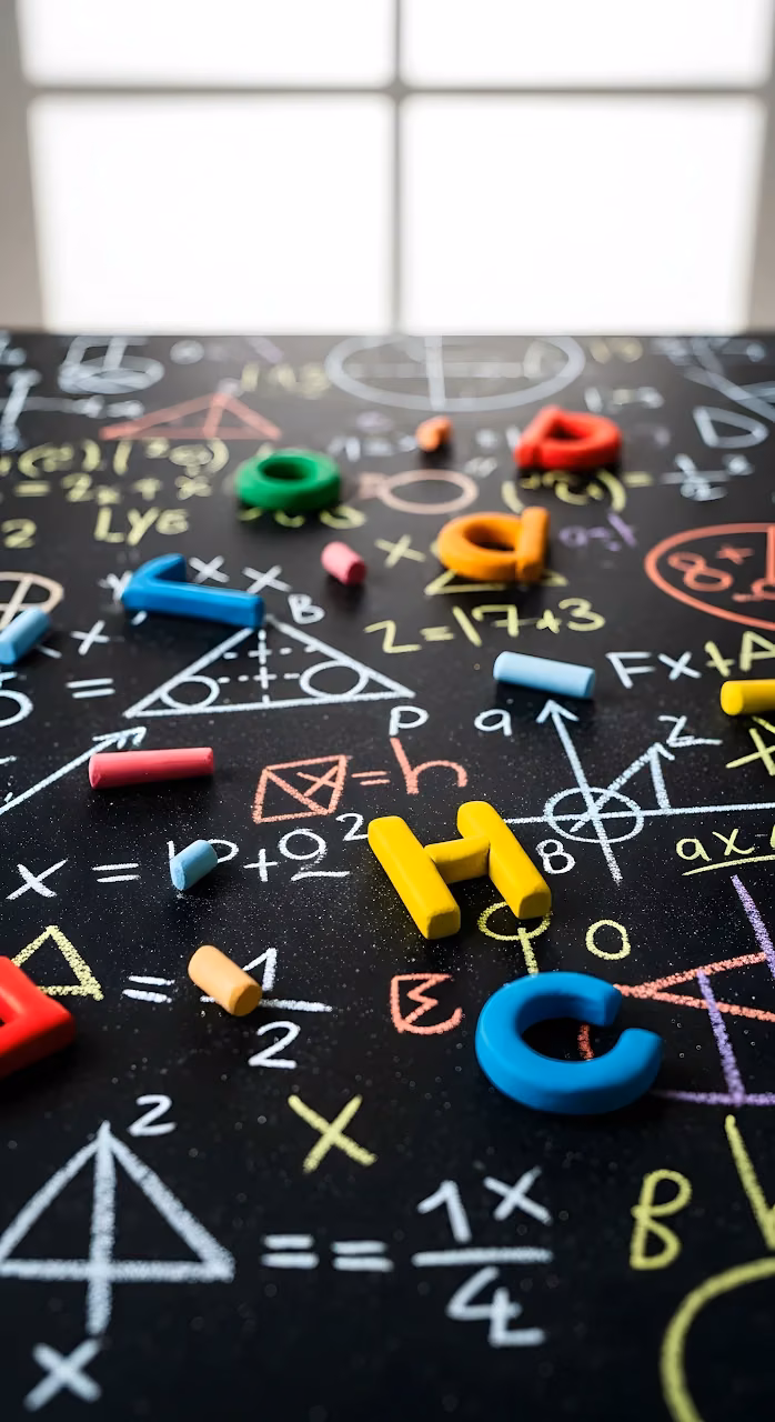 Abstract Mathematics Chalkboard Equations and Letters - Free Mobile AMOLED Wallpaper Background