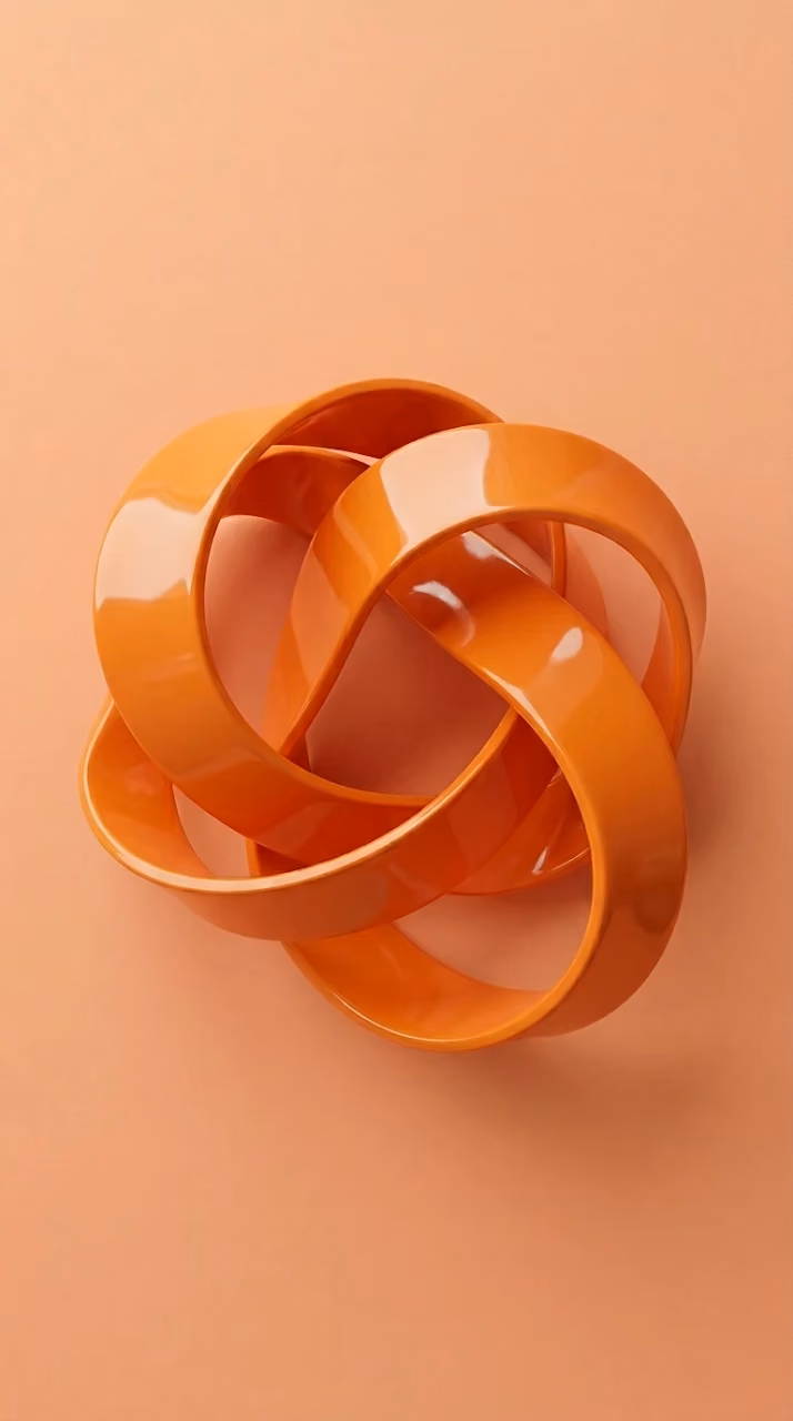Download Abstract Orange Glossy Loop Ribbon on Peach Background Wallpaper in Mobile HD Abstract Orange Glossy Loop Ribbon on Peach Background - Free Mobile AMOLED Wallpaper Background