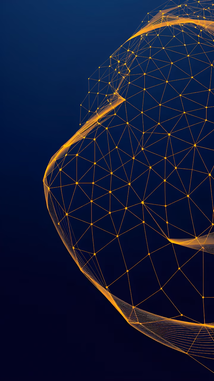 Download Abstract Orange Plexus Wireframe Network on Dark Blue Wallpaper in Mobile HD Abstract Orange Plexus Wireframe Network on Dark Blue - Free Mobile AMOLED Wallpaper Background
