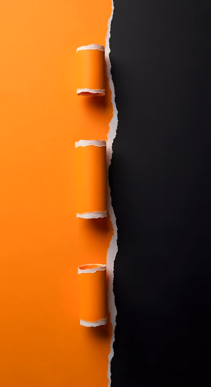 Download Abstract Ripped Paper Orange Black Contrast Rolled Edges Wallpaper in Mobile HD Abstract Ripped Paper Orange Black Contrast Rolled Edges - Free Mobile AMOLED Wallpaper Background