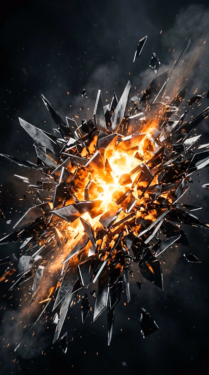 Download Abstract Shattered Dark Metal Shards 3D Render Wallpaper in Mobile HD Abstract Shattered Dark Metal Shards 3D Render - Free Mobile AMOLED Wallpaper Background