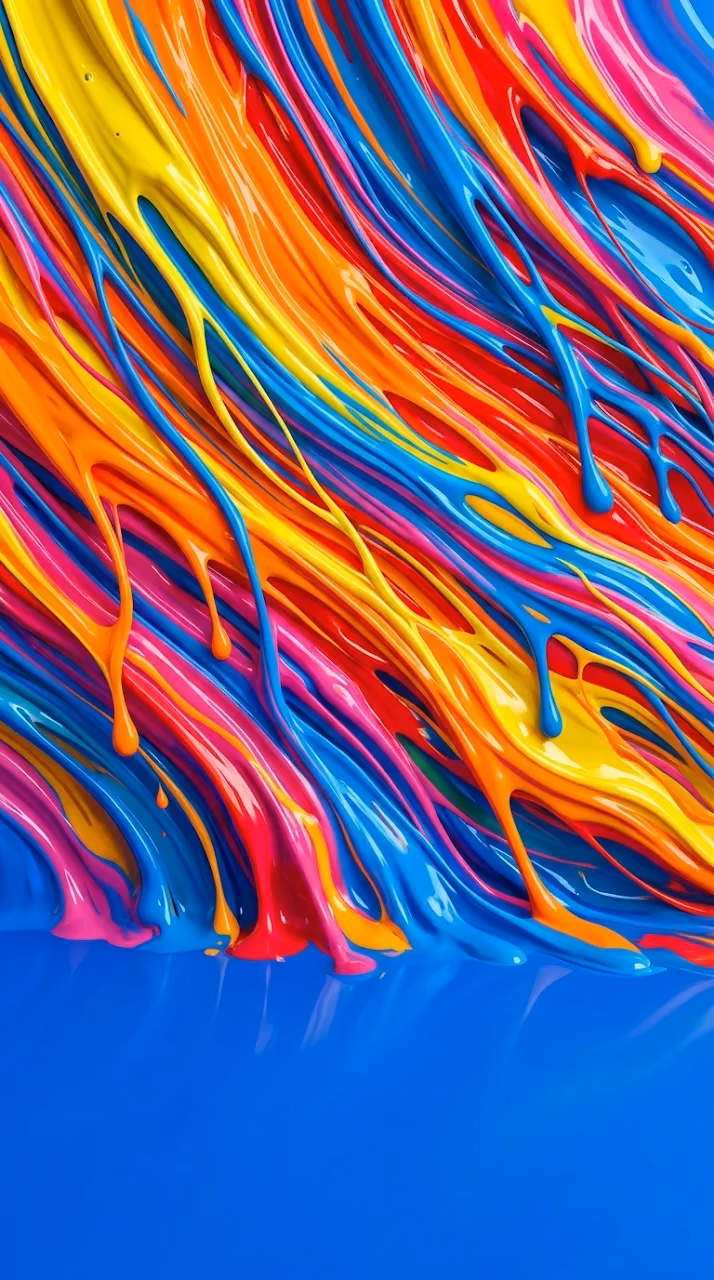 Abstract Swirling Colorful Paint Dripping Trails Wallpaper - Free Mobile AMOLED Wallpaper Background