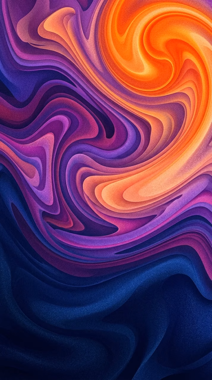 Download Abstract Swirling Shapes with Orange to Deep Purple Gradients Wallpaper in Mobile HD Abstract Swirling Shapes with Orange to Deep Purple Gradients - Free Mobile AMOLED Wallpaper Background