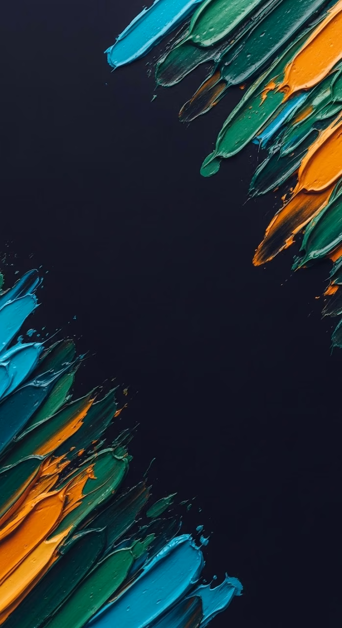Download Abstract Textured Oil Paint Strokes in Teal Green and Ochre Wallpaper in Mobile HD Abstract Textured Oil Paint Strokes in Teal Green and Ochre - Free Mobile AMOLED Wallpaper Background