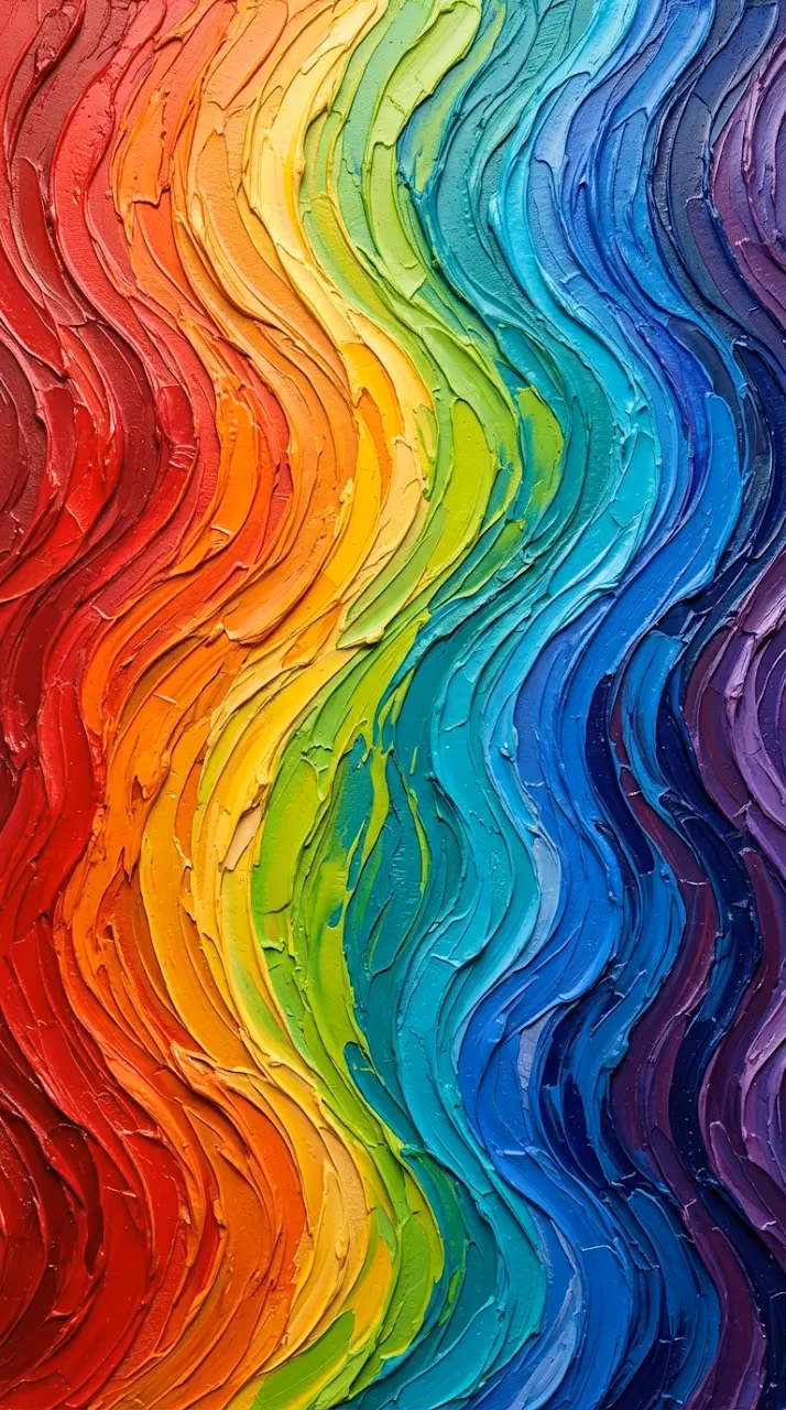Download Abstract Textured Rainbow Waves Illustration Wallpaper in Mobile HD Abstract Textured Rainbow Waves Illustration - Free Mobile AMOLED Wallpaper Background