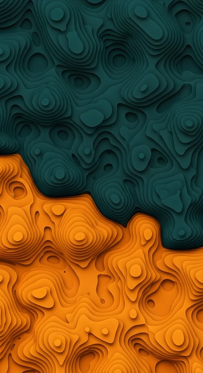 Download Abstract Topographic Contour Map Teal Orange Layers Wallpaper in Mobile HD Abstract Topographic Contour Map Teal Orange Layers - Free Mobile AMOLED Wallpaper Background