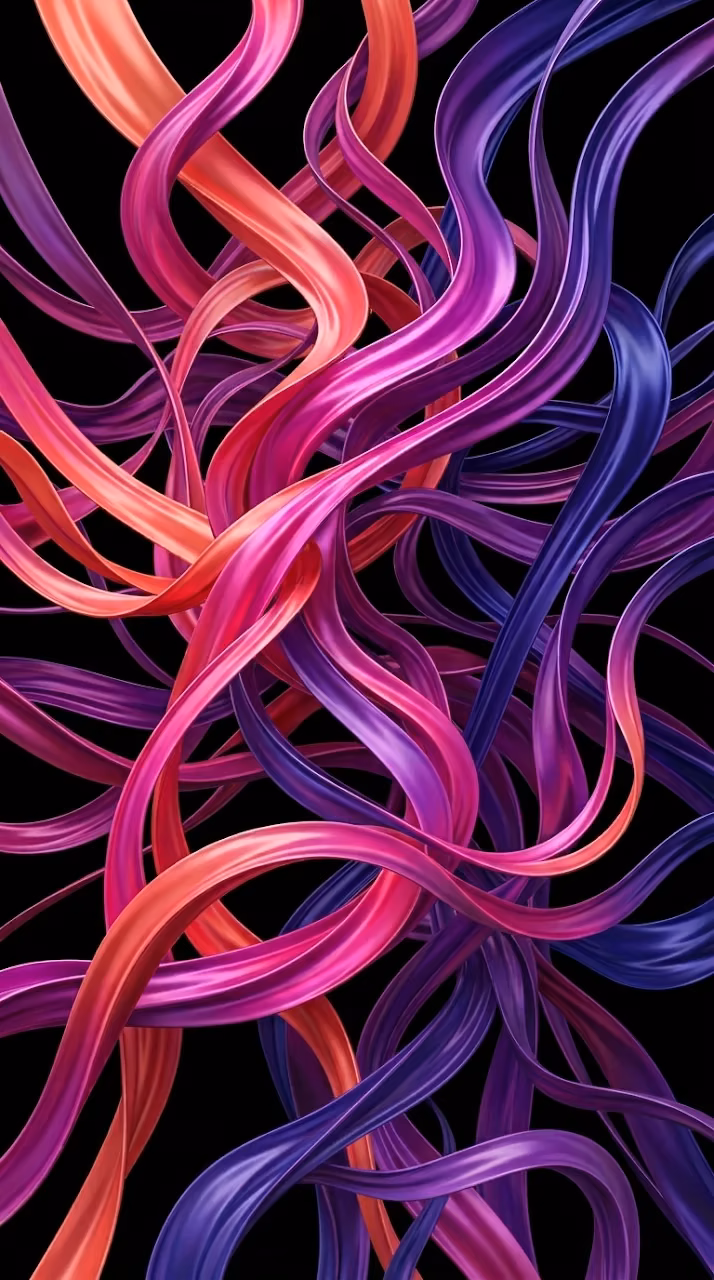 Download Abstract Vibrant Ribbon Strands on Black Background Wallpaper in Mobile HD Abstract Vibrant Ribbon Strands on Black Background - Free Mobile AMOLED Wallpaper Background
