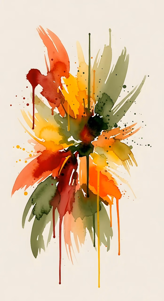 Download Autumnal Watercolor Splash Abstract Expressionist Art Wallpaper in Mobile HD Autumnal Watercolor Splash Abstract Expressionist Art - Free Mobile AMOLED Wallpaper Background