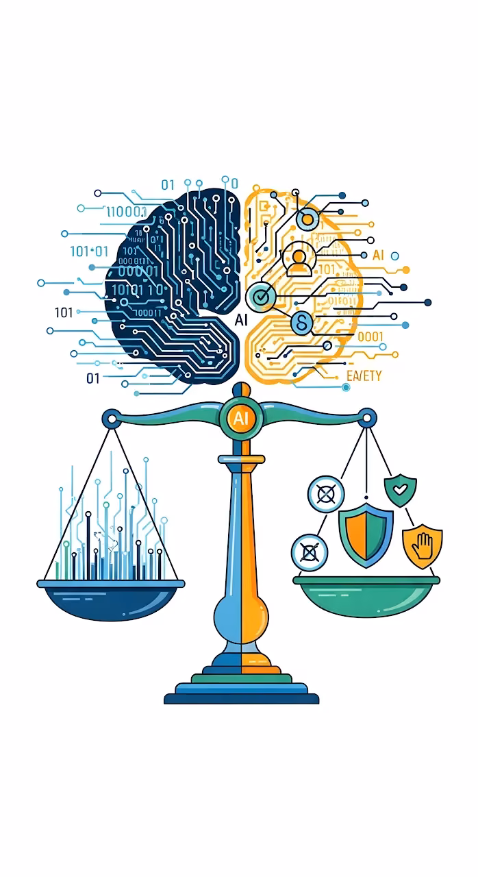 Balancing AI Ethics and Data Security on the Scales of Justice - Free Mobile AMOLED Wallpaper Background