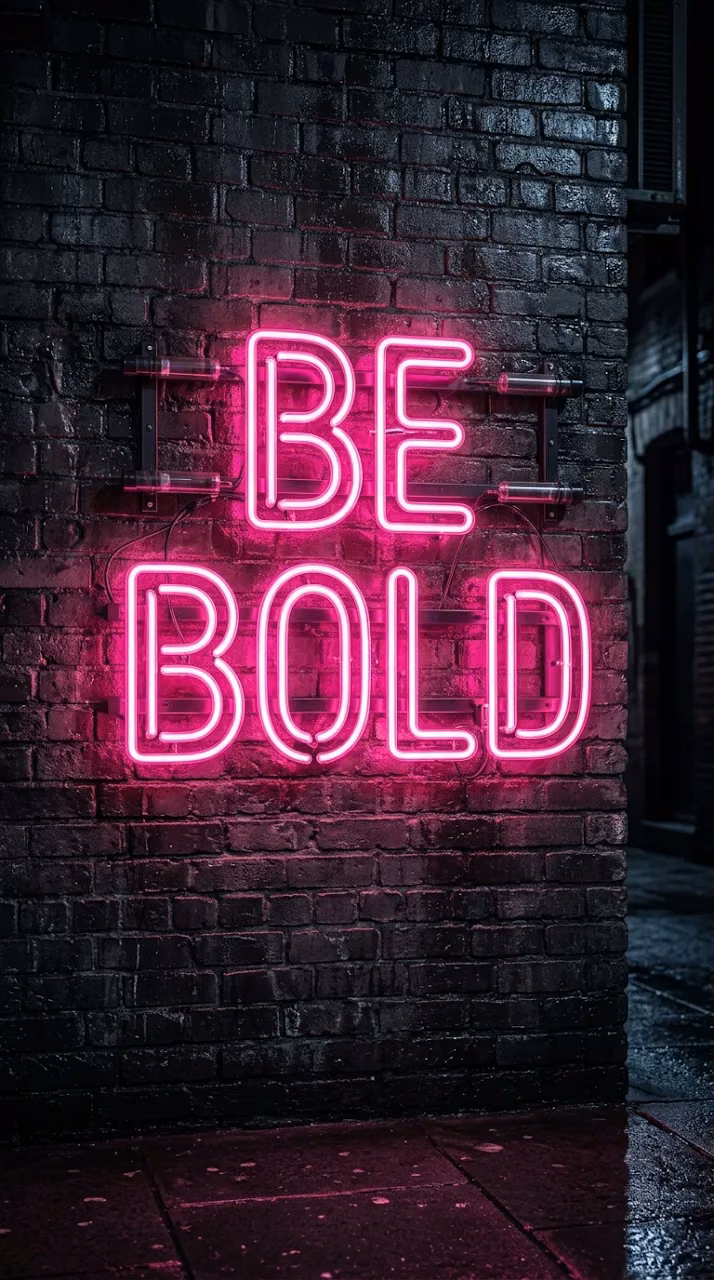 Download Be Bold Neon Typography Wallpaper for Motivation Wallpaper in Mobile HD Be Bold Neon Typography Wallpaper for Motivation - Free Mobile AMOLED Wallpaper Background
