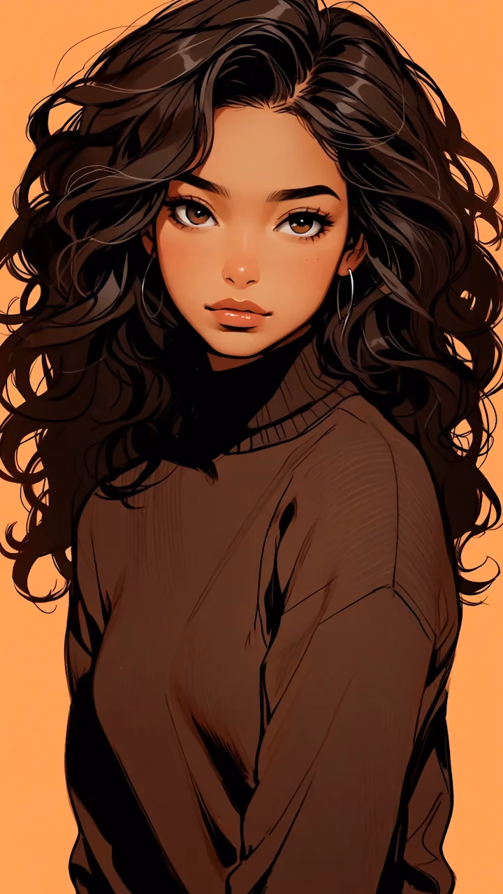 Download Beautiful Anime Girl Portrait with Voluminous Curly Hair Style Wallpaper in 4K UHD Beautiful Anime Girl Portrait with Voluminous Curly Hair Style - Free 4K Desktop Wallpaper Background