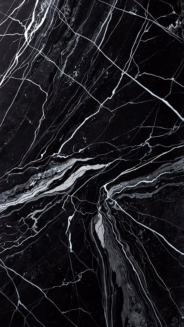 Black Marble with White Vein Texture - Free Mobile AMOLED Wallpaper Background