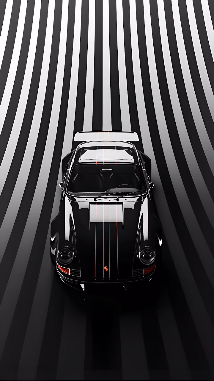 Download Black Sports Car on Abstract Striped Background Wallpaper in Mobile HD Black Sports Car on Abstract Striped Background - Free Mobile AMOLED Wallpaper Background