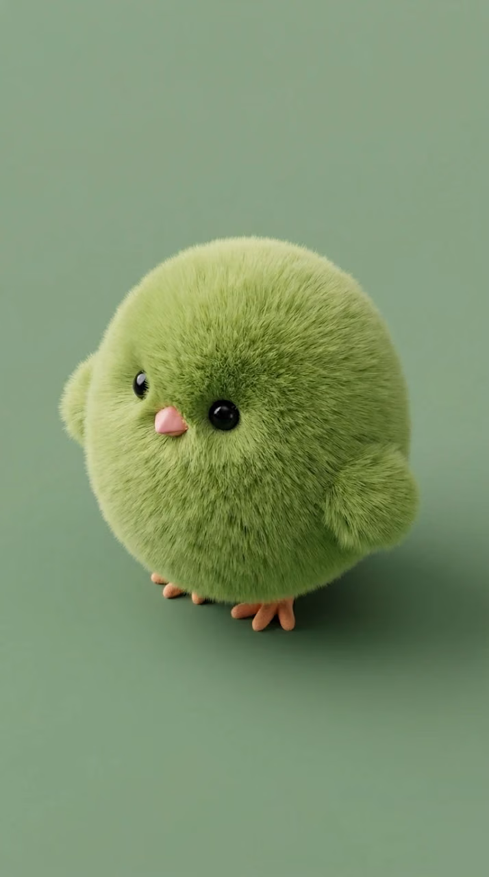 Download CGI 3D Render of an Extremely Fluffy and Round Green Bird Character Wallpaper in Mobile HD CGI 3D Render of an Extremely Fluffy and Round Green Bird Character - Free Mobile AMOLED Wallpaper Background