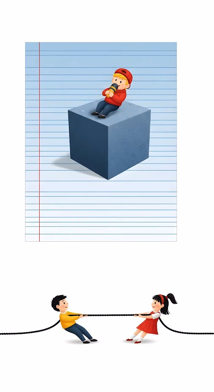 Download Children Illustration Tug War Public Speaking Cube Wallpaper in Mobile HD Children Illustration Tug War Public Speaking Cube - Free Mobile AMOLED Wallpaper Background