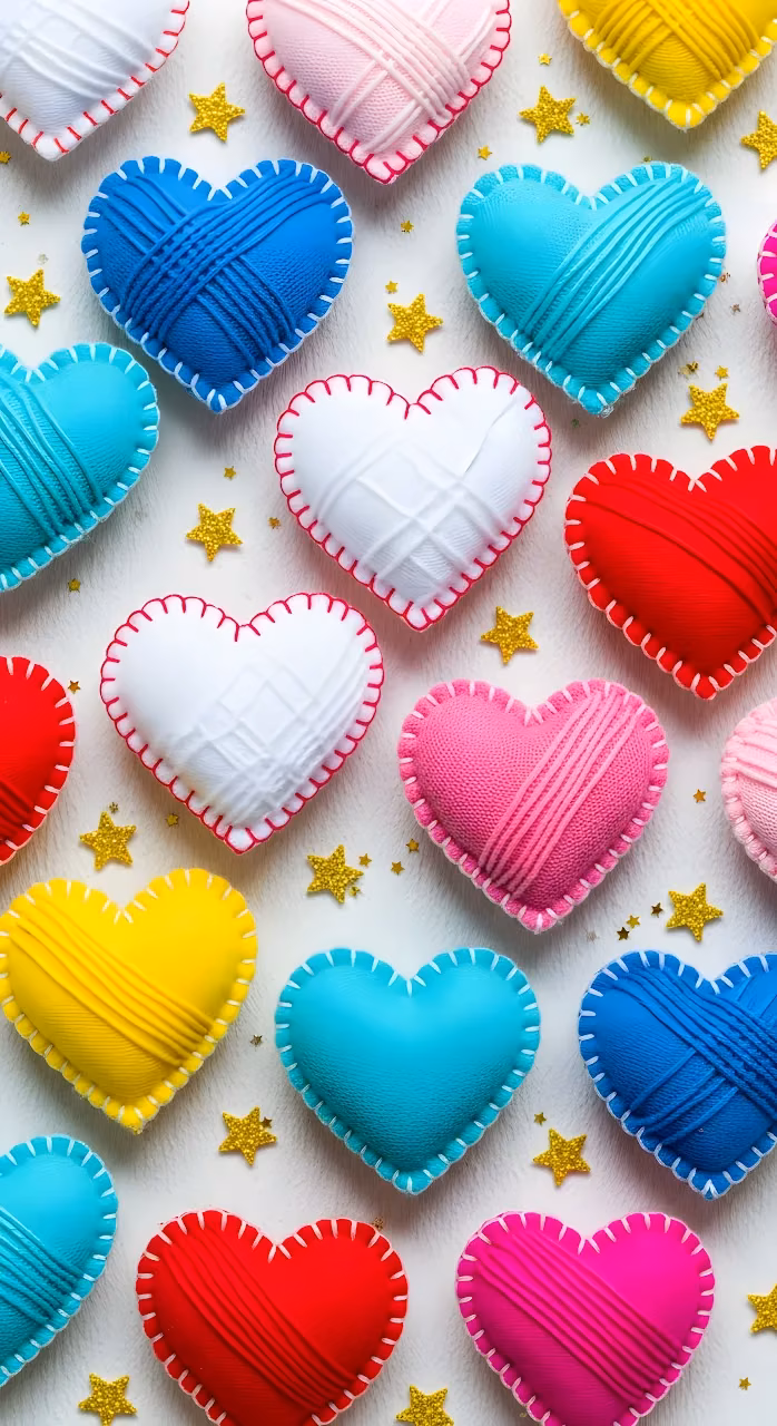 Download Colorful Yarn Hearts Pattern Textile Craft Art Background Wallpaper in Mobile HD Colorful Yarn Hearts Pattern Textile Craft Art Background - Free Mobile AMOLED Wallpaper Background