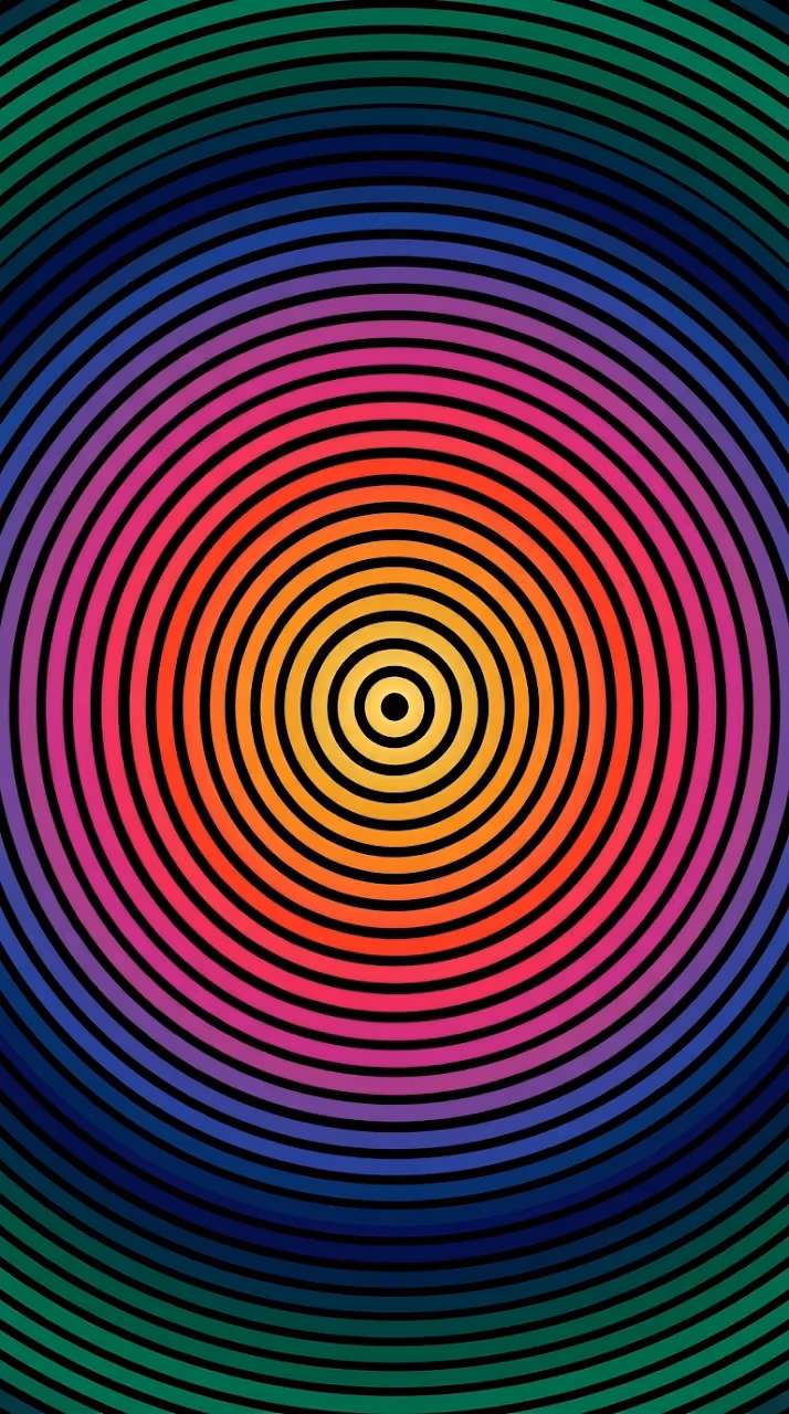 Download Concentric Color Gradient Rings on Black Background Wallpaper in Mobile HD Concentric Color Gradient Rings on Black Background - Free Mobile AMOLED Wallpaper Background