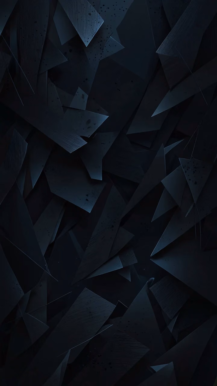 Dark Geometric Fractured Abstract Background - Free Mobile AMOLED Wallpaper Background
