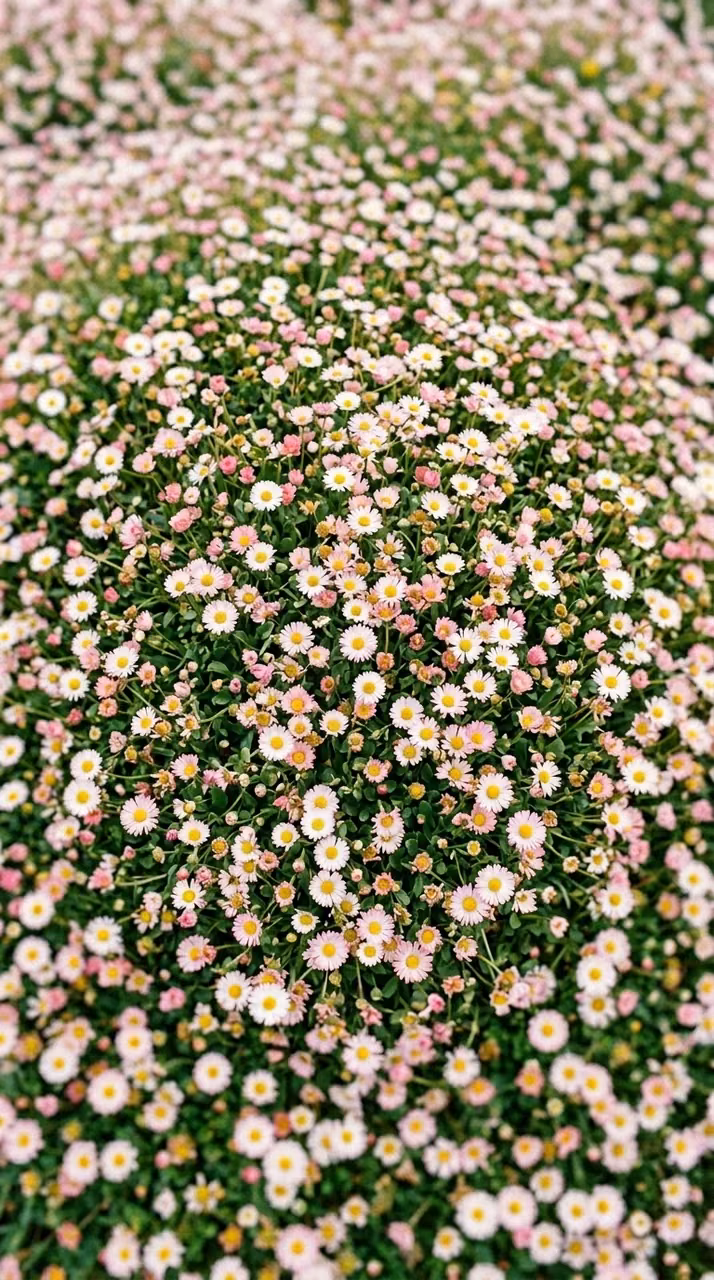 Download Dense Field of Pink and White Daisy Flowers Wallpaper in Mobile HD Dense Field of Pink and White Daisy Flowers - Free Mobile AMOLED Wallpaper Background