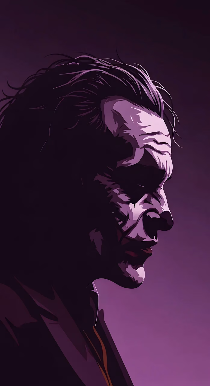 Download Dramatic Purple Vector Profile of a Sinister Figure Wallpaper in Mobile HD Dramatic Purple Vector Profile of a Sinister Figure - Free Mobile AMOLED Wallpaper Background