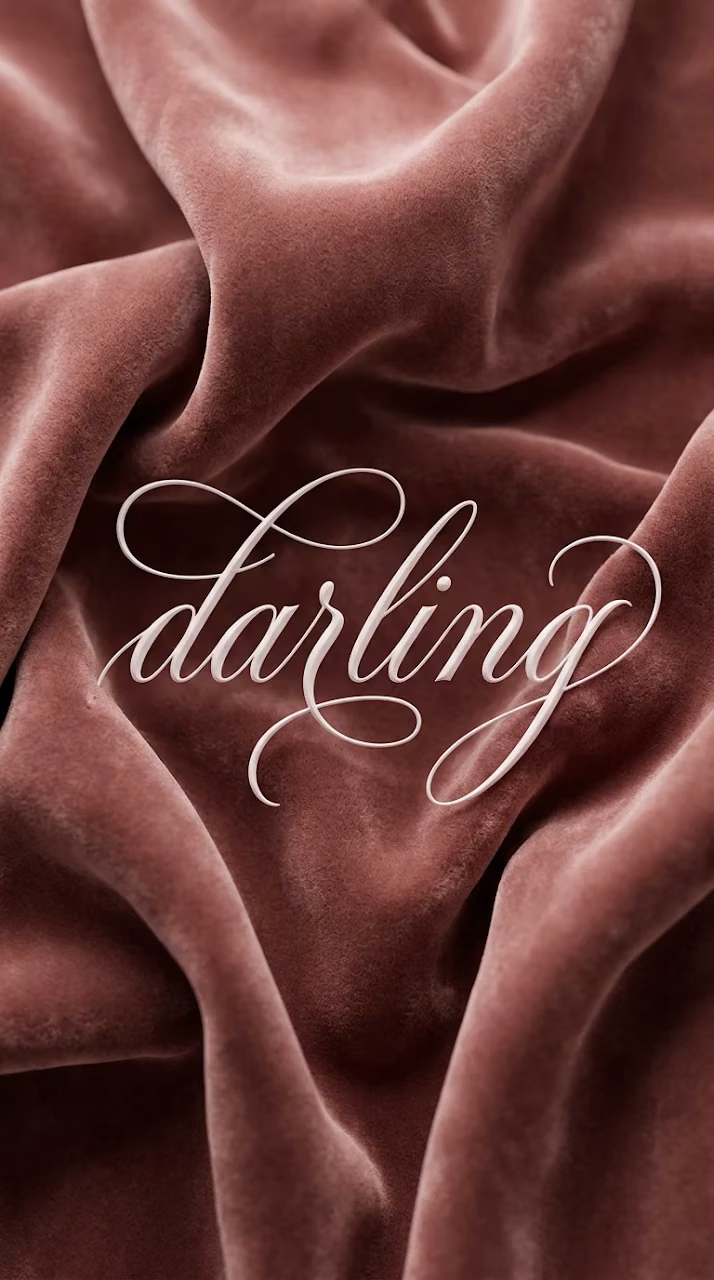 Dusty Rose Velvet Fabric Elegant Script Typography Background - Free Mobile AMOLED Wallpaper Background