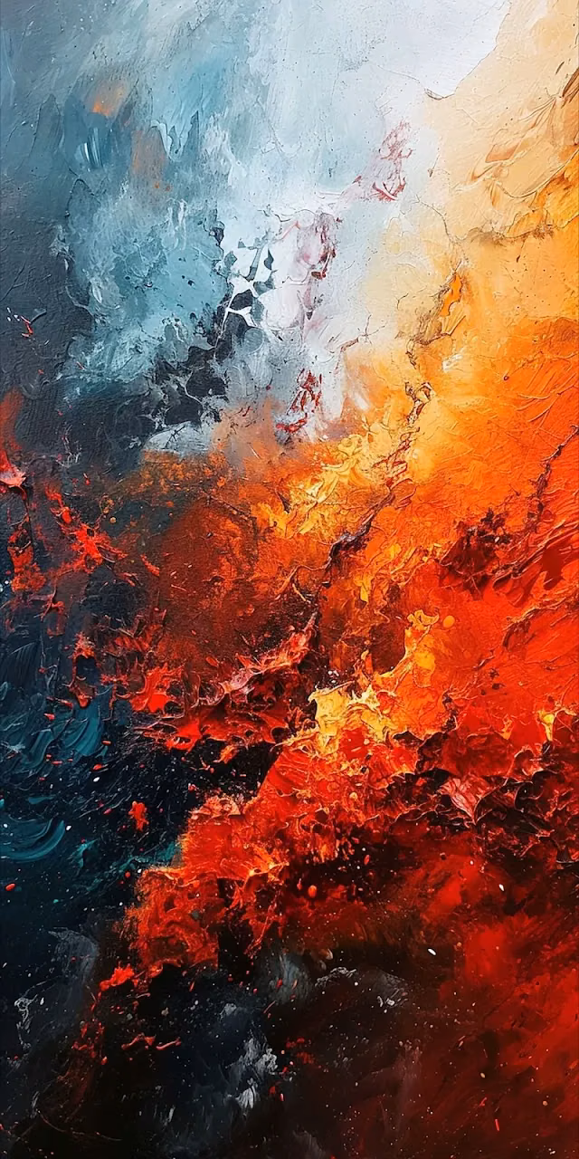 Download Dynamic Abstract Painting Texture of Fire and Ice Clash Wallpaper in 4K UHD Dynamic Abstract Painting Texture of Fire and Ice Clash - Free 4K Desktop Wallpaper Background