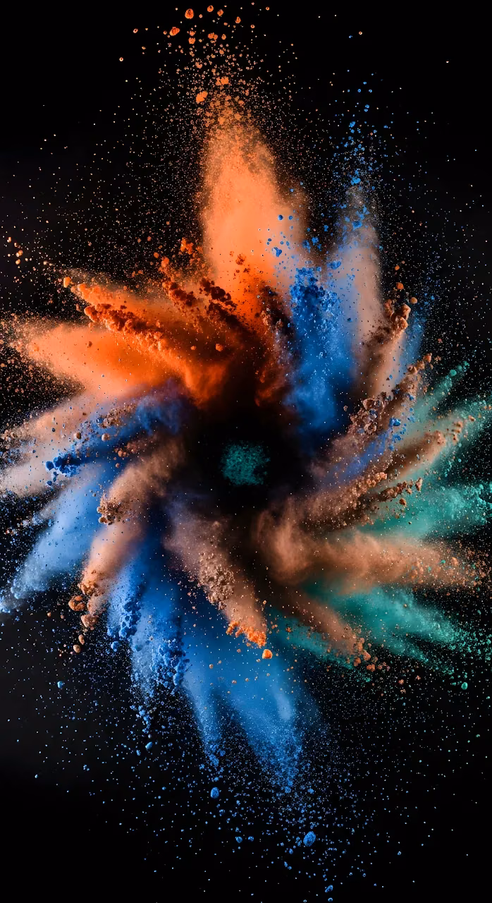 Download Dynamic Color Powder Explosion Abstract Art on Black Wallpaper in Mobile HD Dynamic Color Powder Explosion Abstract Art on Black - Free Mobile AMOLED Wallpaper Background