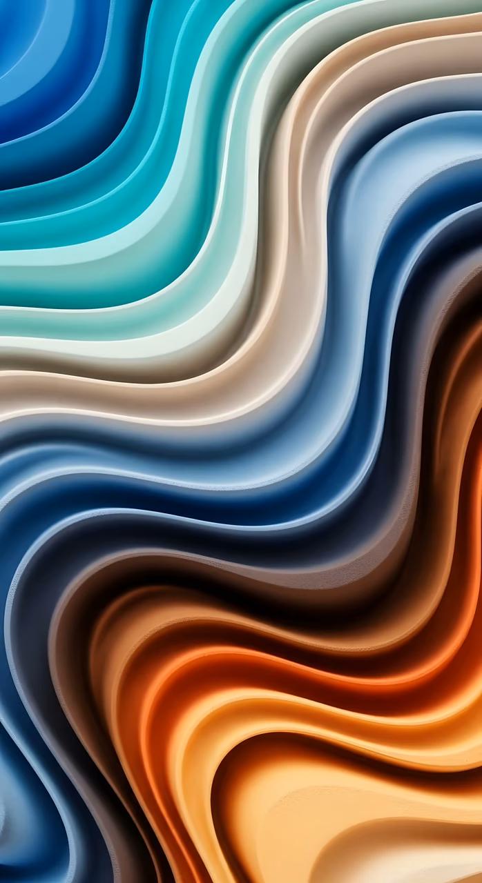 Ethereal Gold and Blue Fluid Marble Art - Free Mobile AMOLED Wallpaper Background