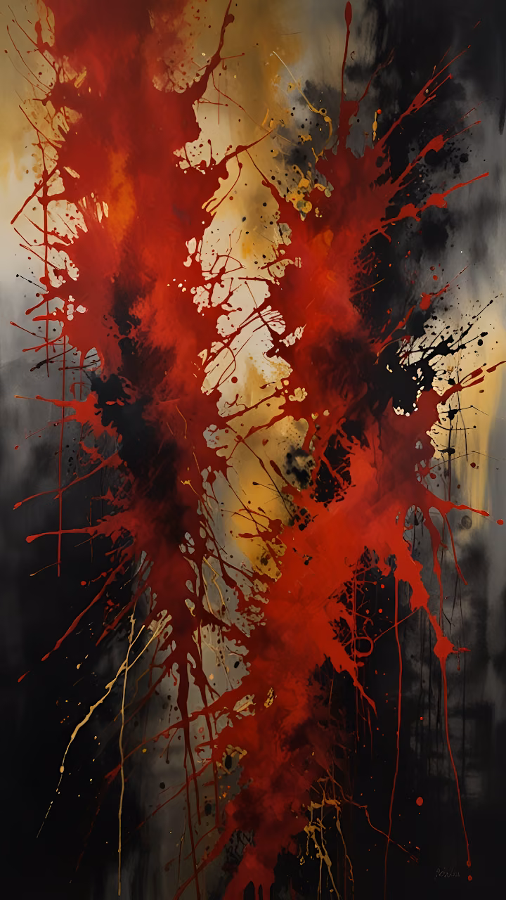 Download Explosive Red Splatter Abstract Expressionist Painting Wallpaper in Mobile HD Explosive Red Splatter Abstract Expressionist Painting - Free Mobile AMOLED Wallpaper Background