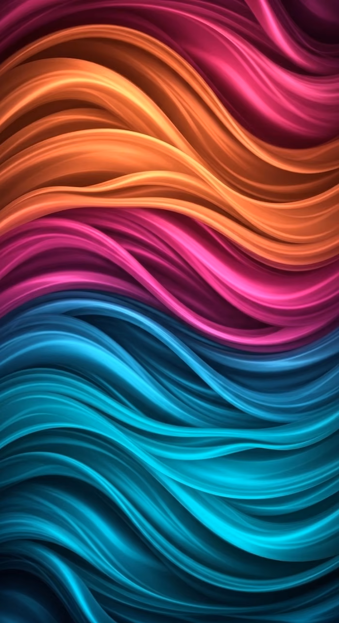 Fluid Modern Abstract Lines in Vibrant Hues - Free Mobile AMOLED Wallpaper Background