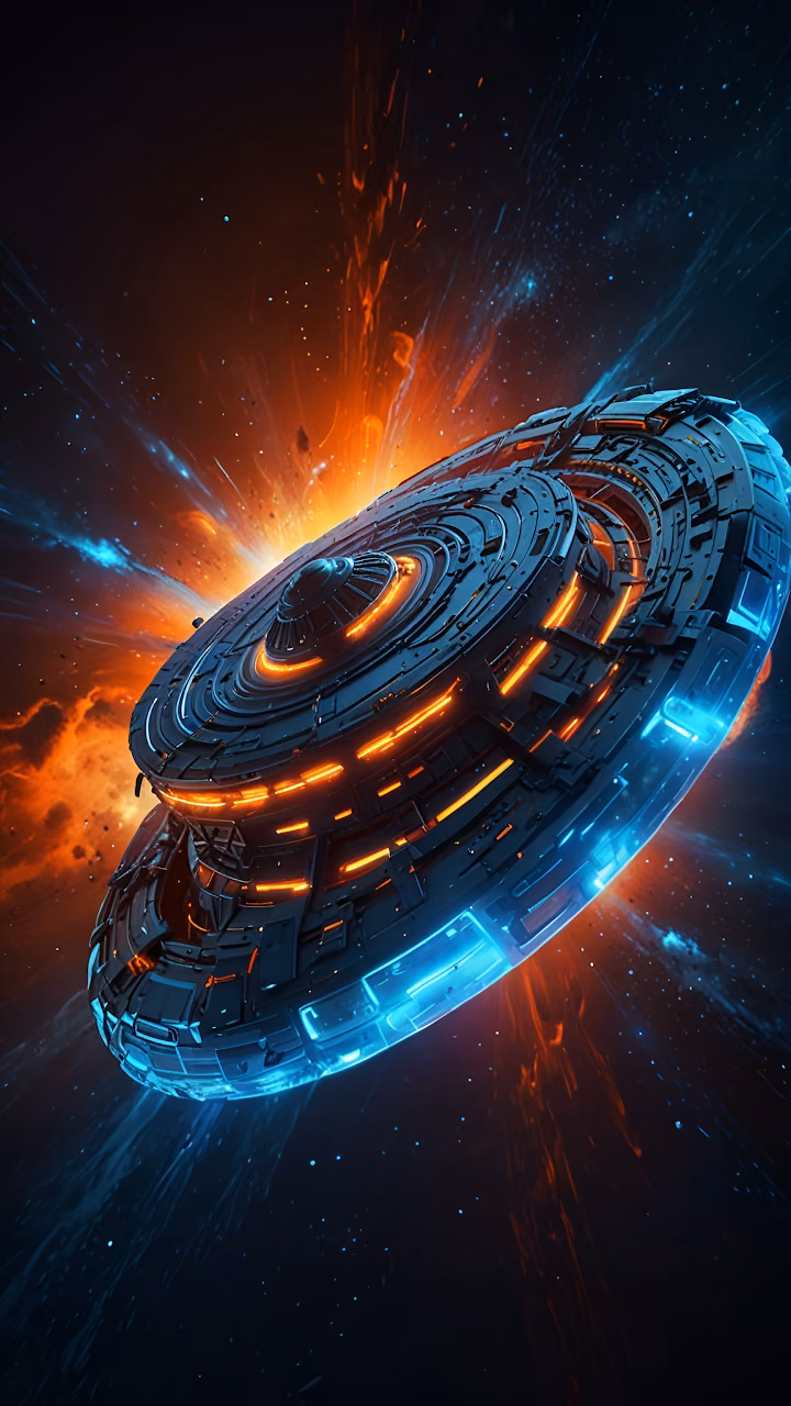 Download Futuristic Spaceship Explosion Deep Space Battle Wallpaper in Mobile HD Futuristic Spaceship Explosion Deep Space Battle - Free Mobile AMOLED Wallpaper Background