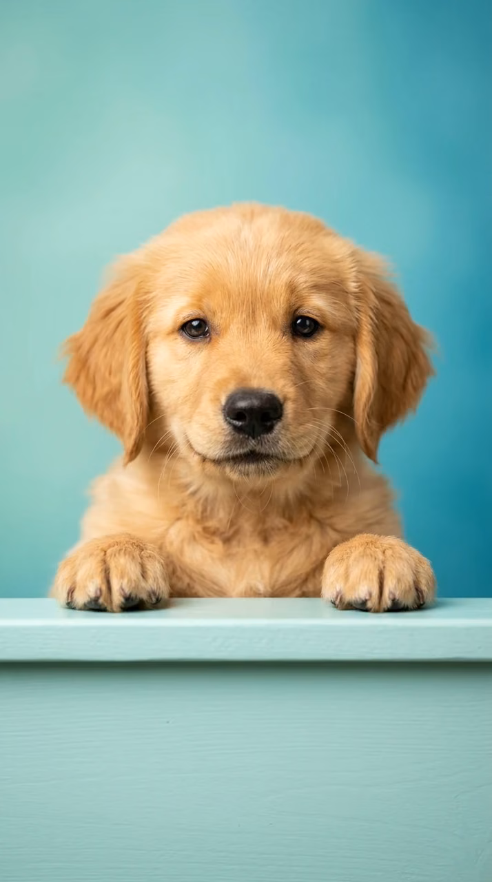 Download Golden Retriever Puppy Minimal Portrait Wallpaper in Mobile HD Golden Retriever Puppy Minimal Portrait - Free Mobile AMOLED Wallpaper Background