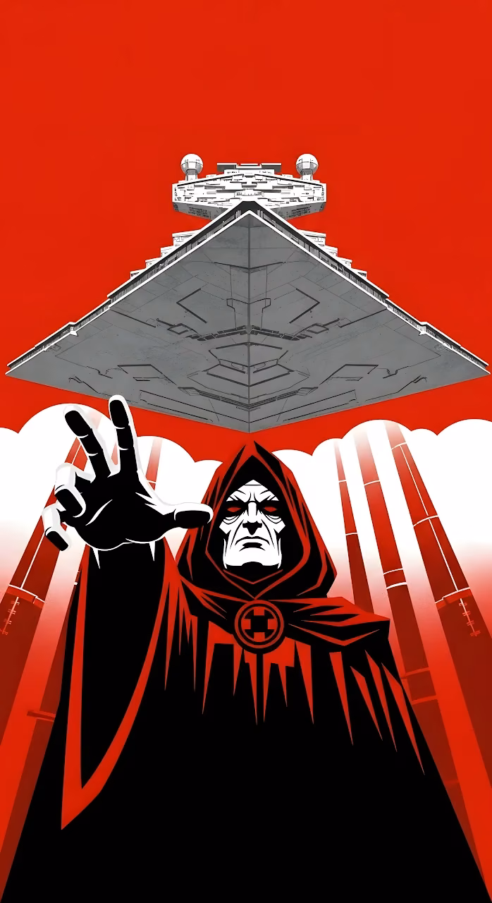 Download Imperial Propaganda Poster with Star Destroyer and Emperor Wallpaper in Mobile HD Imperial Propaganda Poster with Star Destroyer and Emperor - Free Mobile AMOLED Wallpaper Background